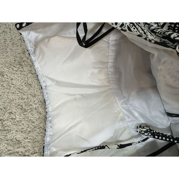 Nightway Womens Swing Dress With Crinoline Skirt Adj Straps Abstract Print Sz 10 - Picture 11 of 16